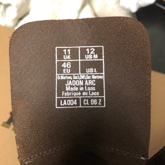 New Doc Martens Boots Mens 12 Brown Leather Jadon Arc Horse Crazy Combat main image 4